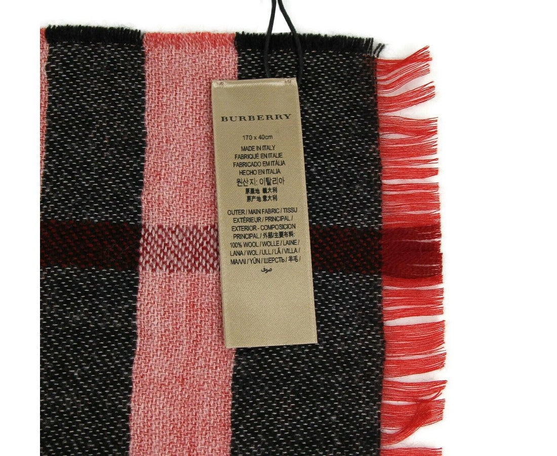 Burberry Women's Military Reversible Color Check Wool Scarf