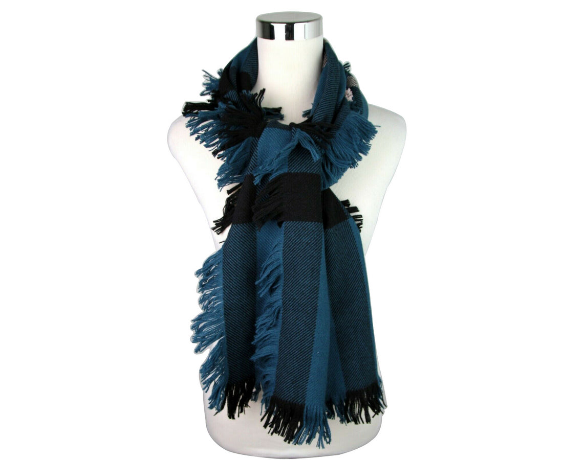 Burberry Women's Wool Fashion Scarf With Fringe And pink Stripe