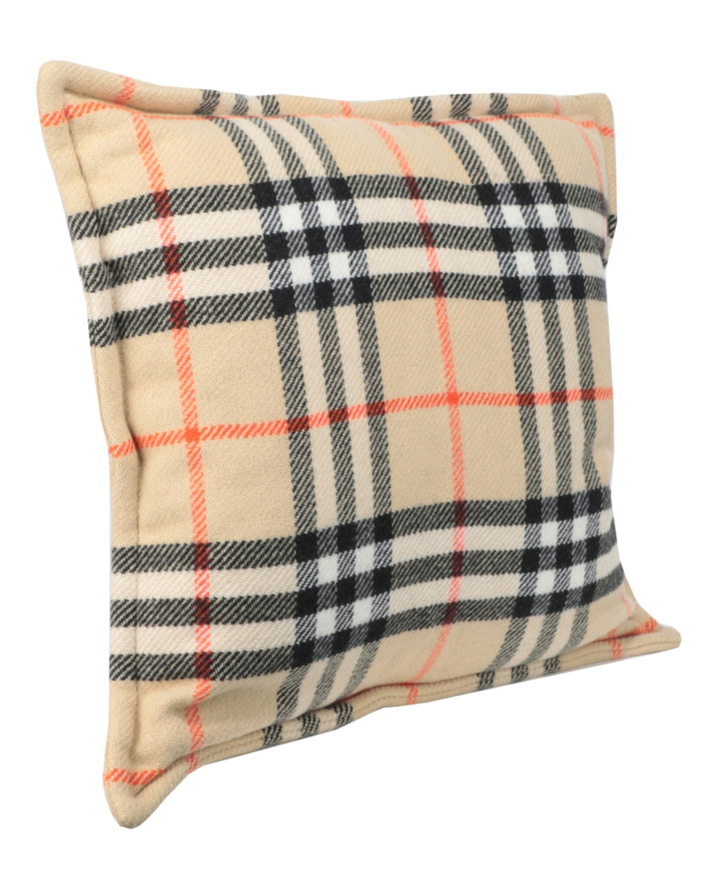 Large Vintage Check Throw Pillow