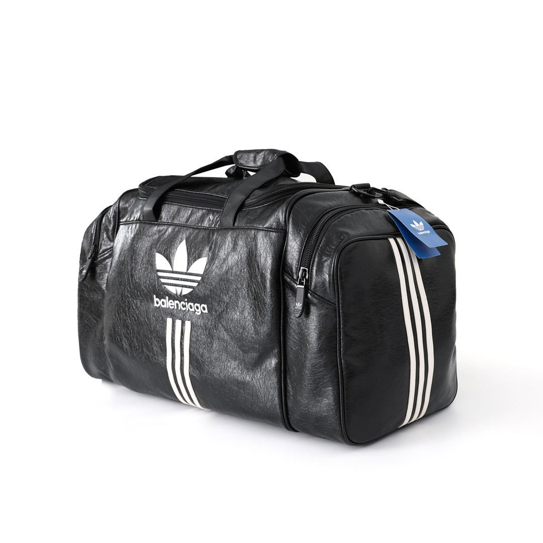 Vintage Genuine Leather Travel Duffle Bag – Large Bucket Gym Tote with Shoulder Strap