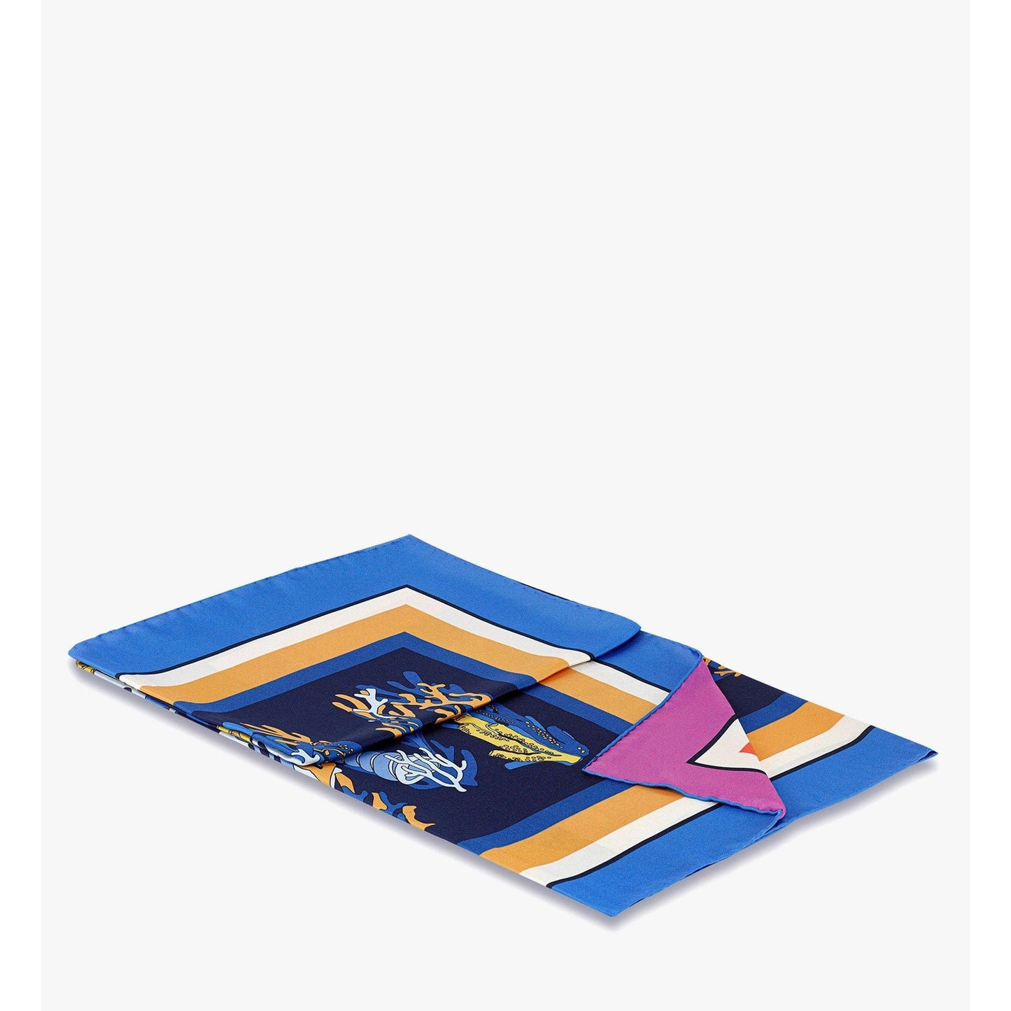 Monogram Print Silk Scarf