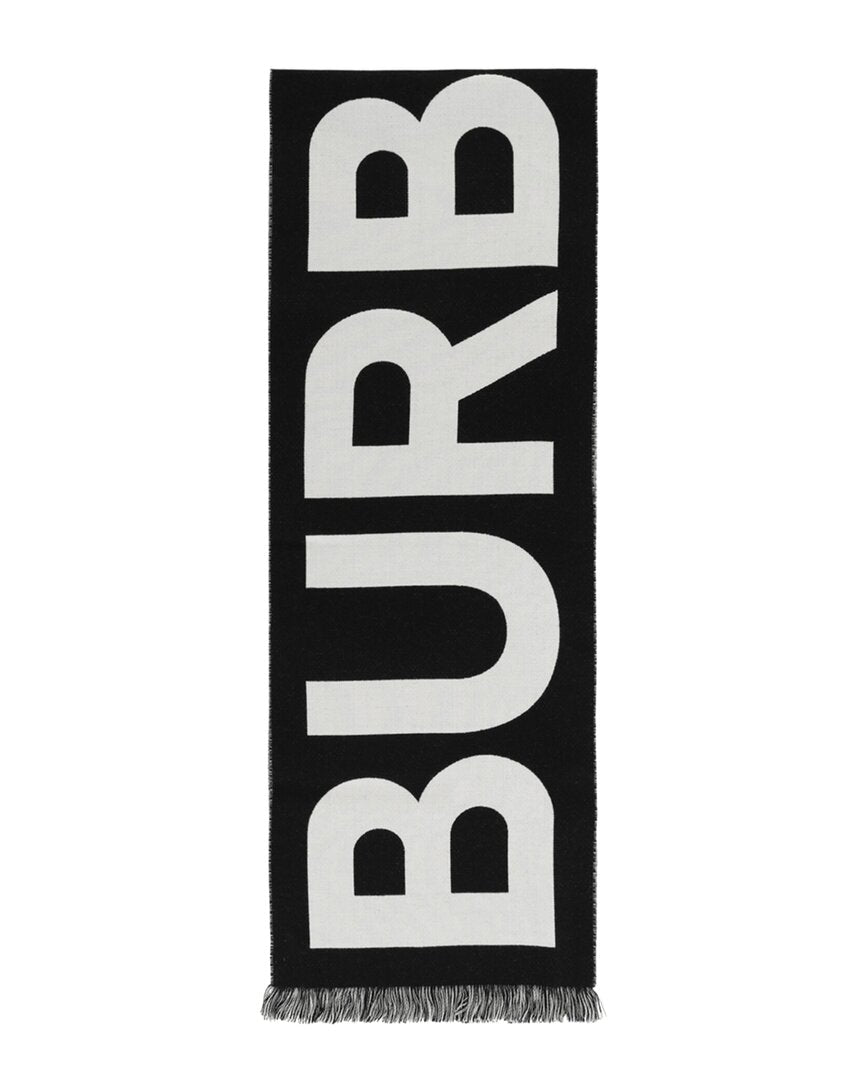 Burberry Logo Jacquard Wool Scarf