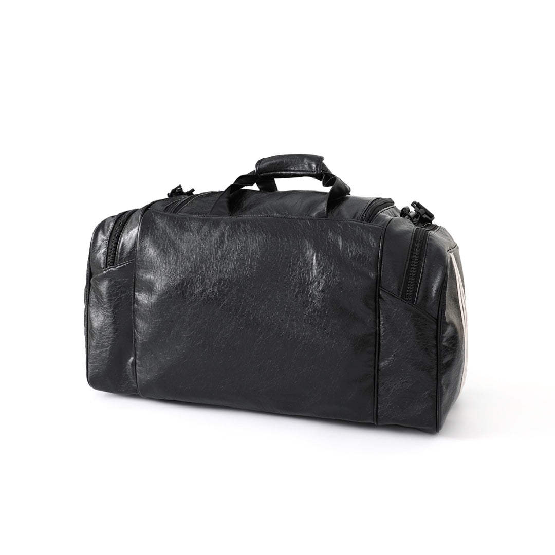 Vintage Genuine Leather Travel Duffle Bag – Large Bucket Gym Tote with Shoulder Strap