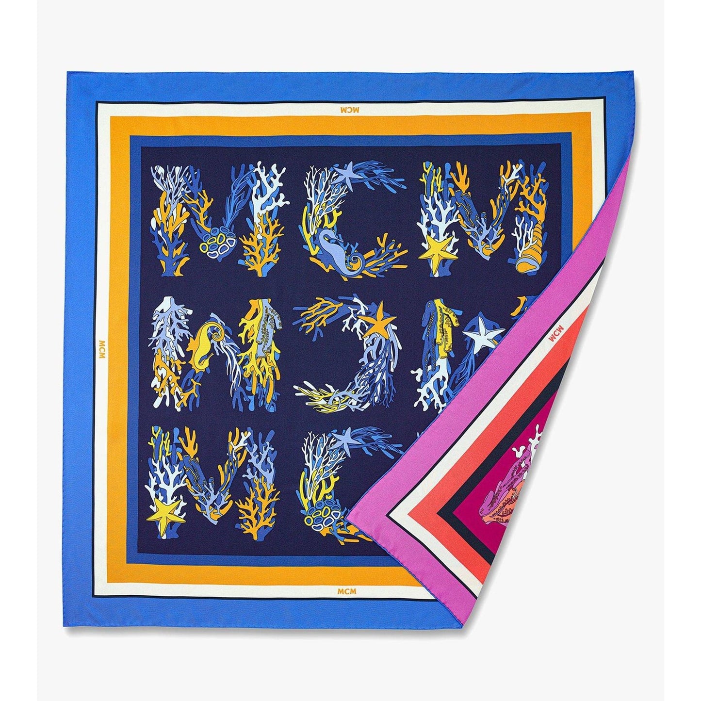 Monogram Print Silk Scarf