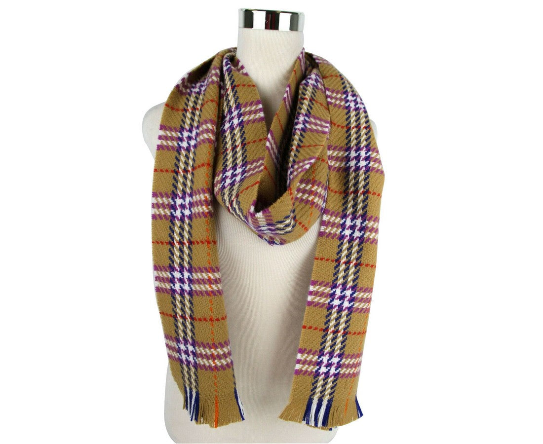 Burberry Women's Antique Vintage Check Extra Fine Merino Wool Scarf