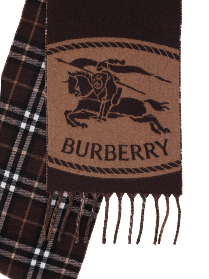 Reversible Cashmere Scarf With Check Pattern