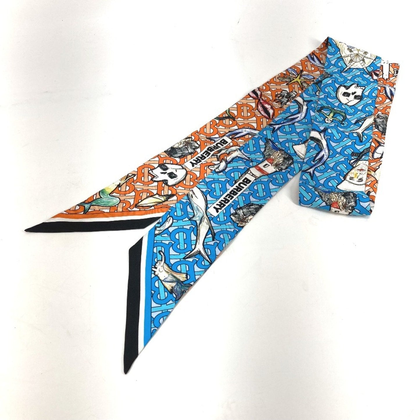 Burberry blue Silk Scarf (Pre-Owned)