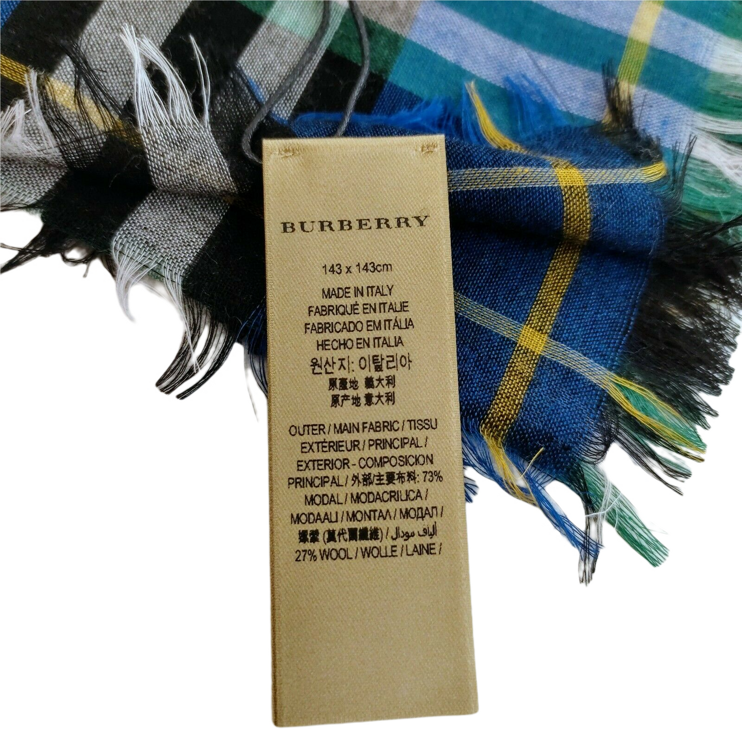 Burberry Canyan Castleford Check Weight Large Scarf Shawl