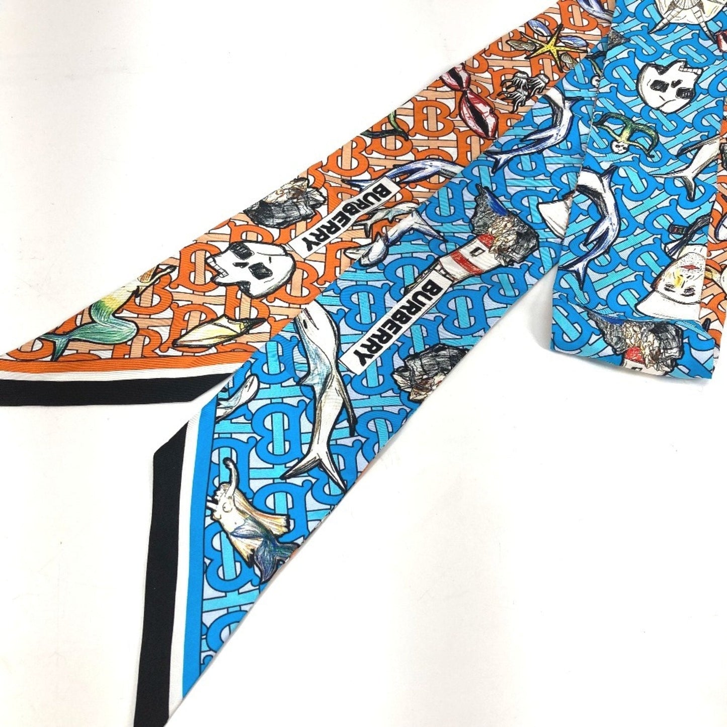 Burberry blue Silk Scarf (Pre-Owned)