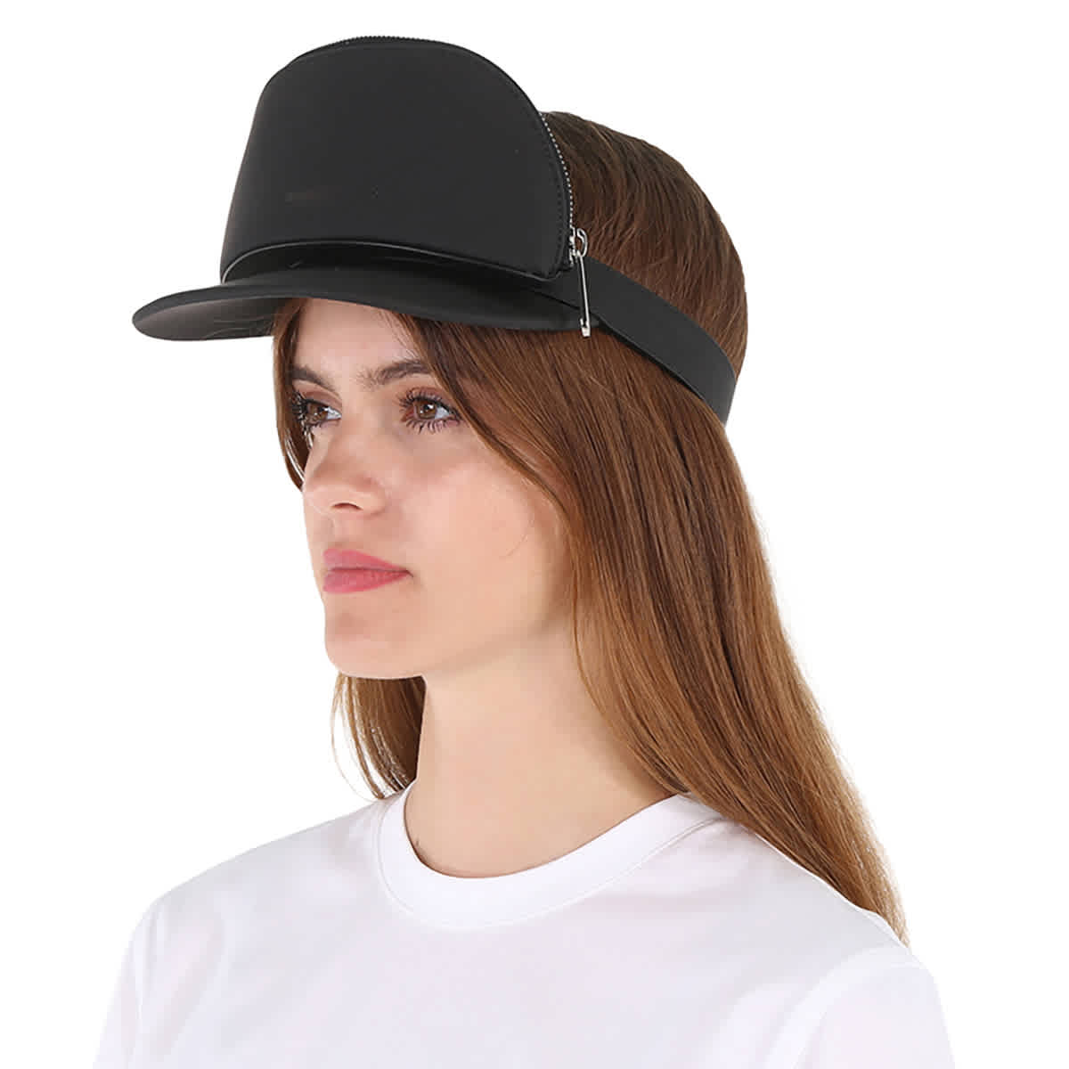 Burberry Black Zip Detail Visor Hat