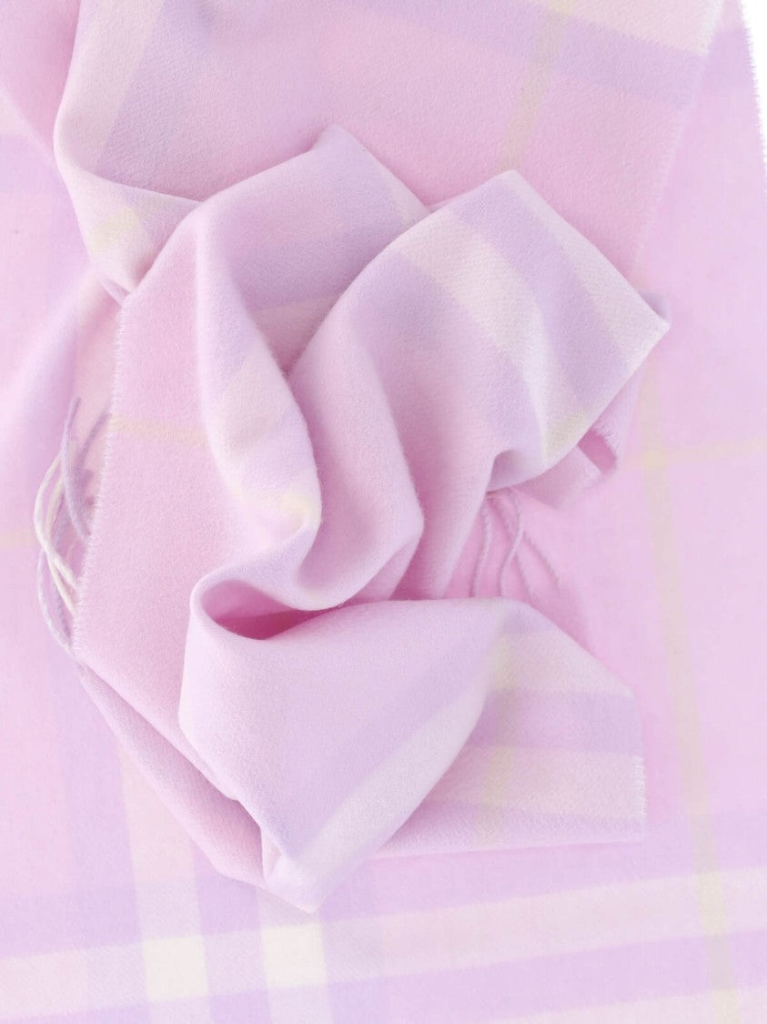 Rectangular Cashmere Scarf With Iconic Logo Intarsia