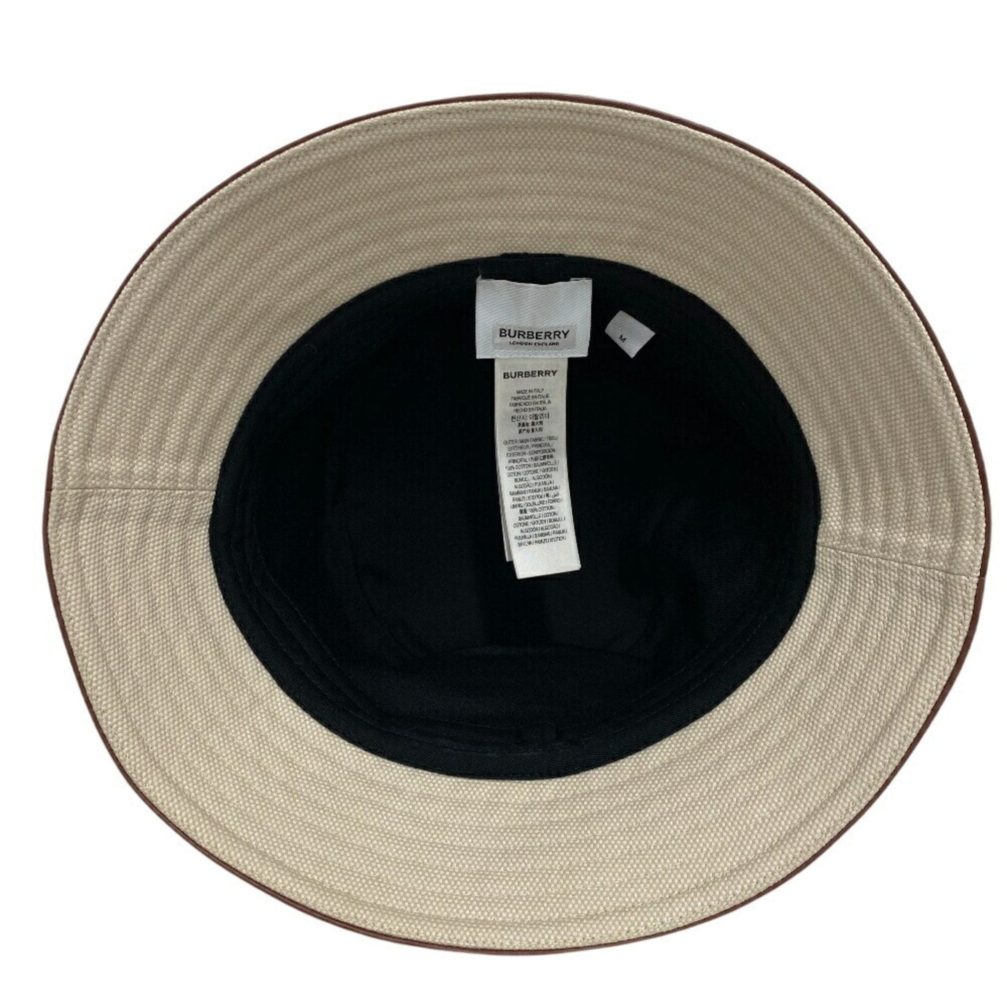 Burberry Cotton Leather Bucket Hat (Pre-Owned)