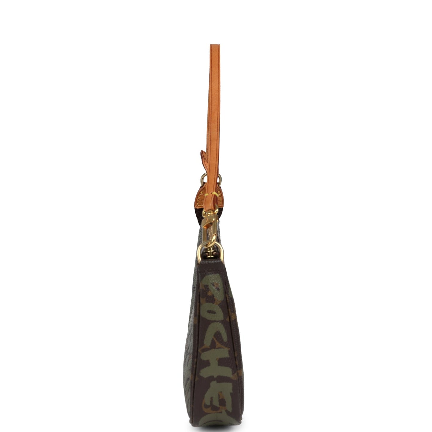 Vintage Louis Vuitton x Stephen Sprouse Pochette Accessories Khaki Graffiti Gold Hardware