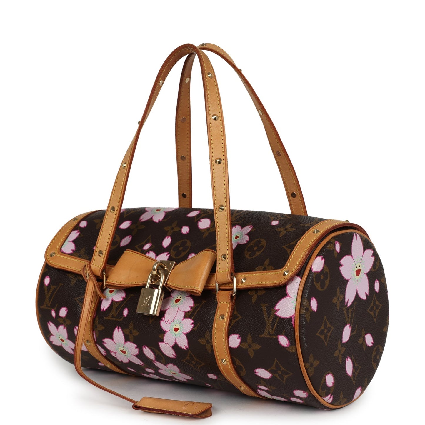Vintage Louis Vuitton X Takashi Murakami Papillon Brown Monogram Cherry Blossom Gold Hardware