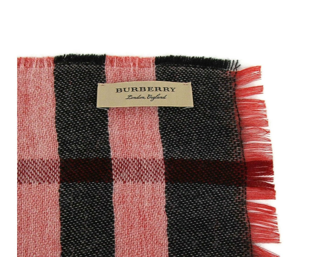 Burberry Women's Military Reversible Color Check Wool Scarf
