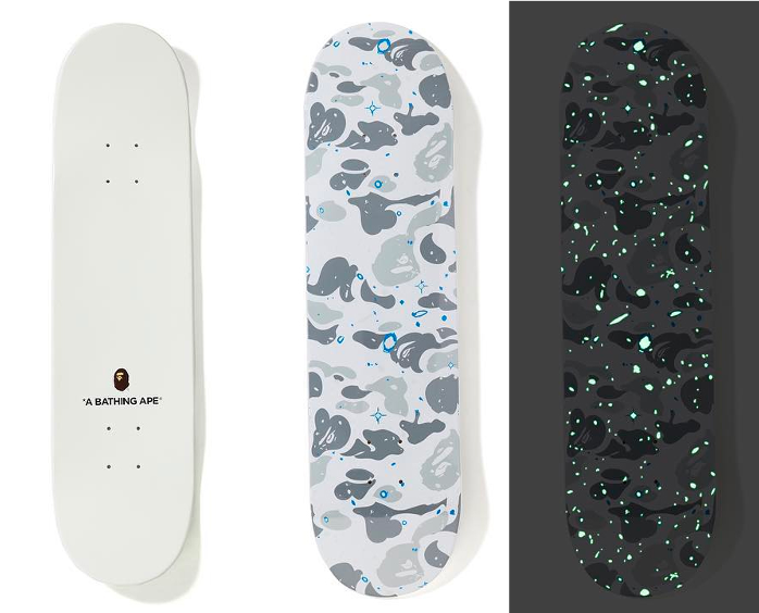 BAPE SPACE CAMO SKATEBOARD DECKS