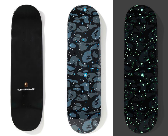 BAPE SPACE CAMO SKATEBOARD DECKS