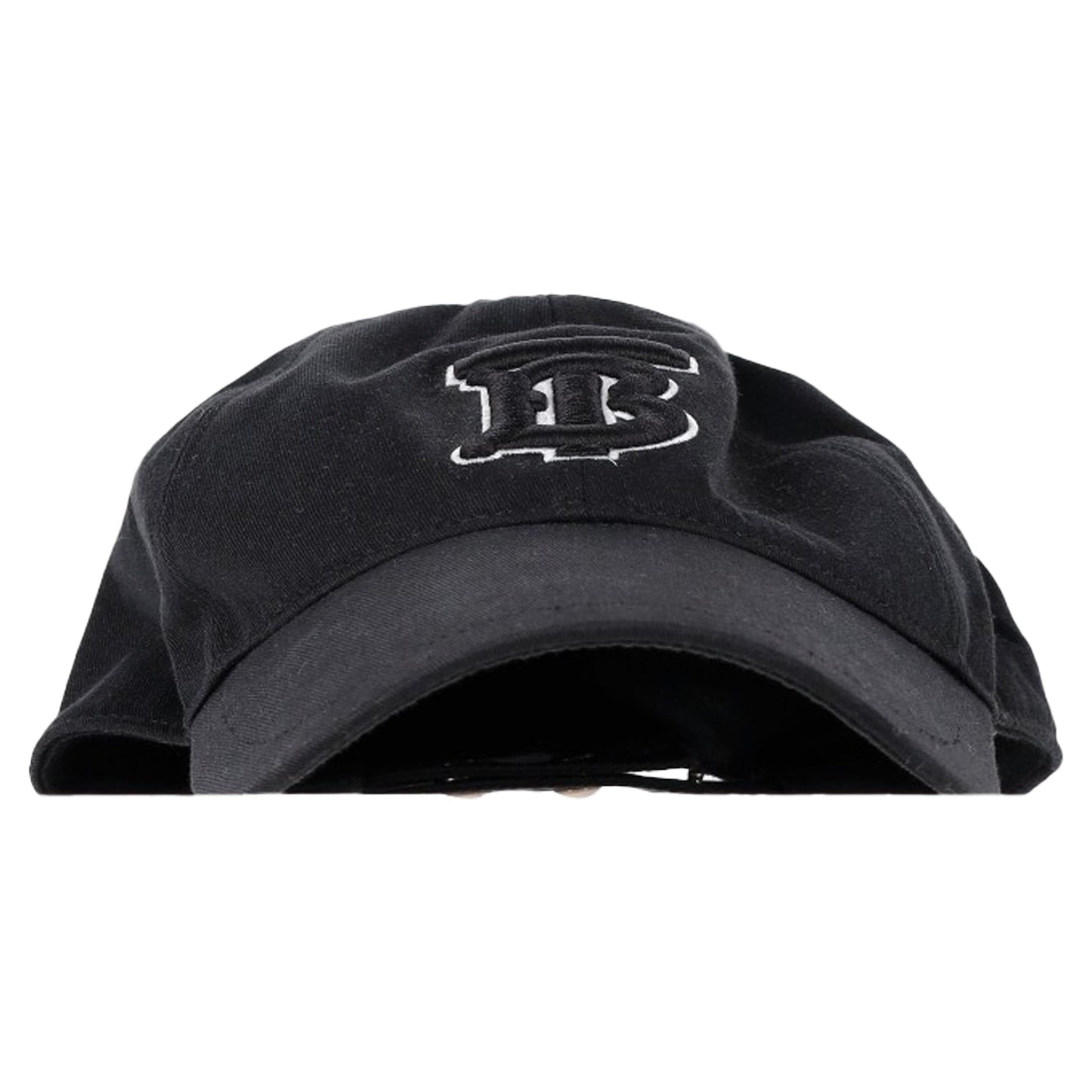 Burberry Embroidered Logo Baseball Cap in Black Cotton