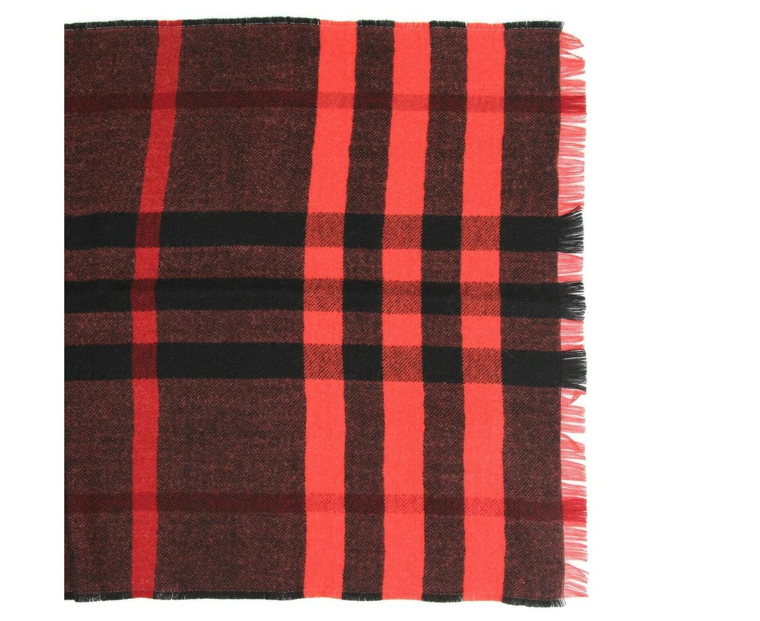 Burberry Women's Military Reversible Color Check Wool Scarf