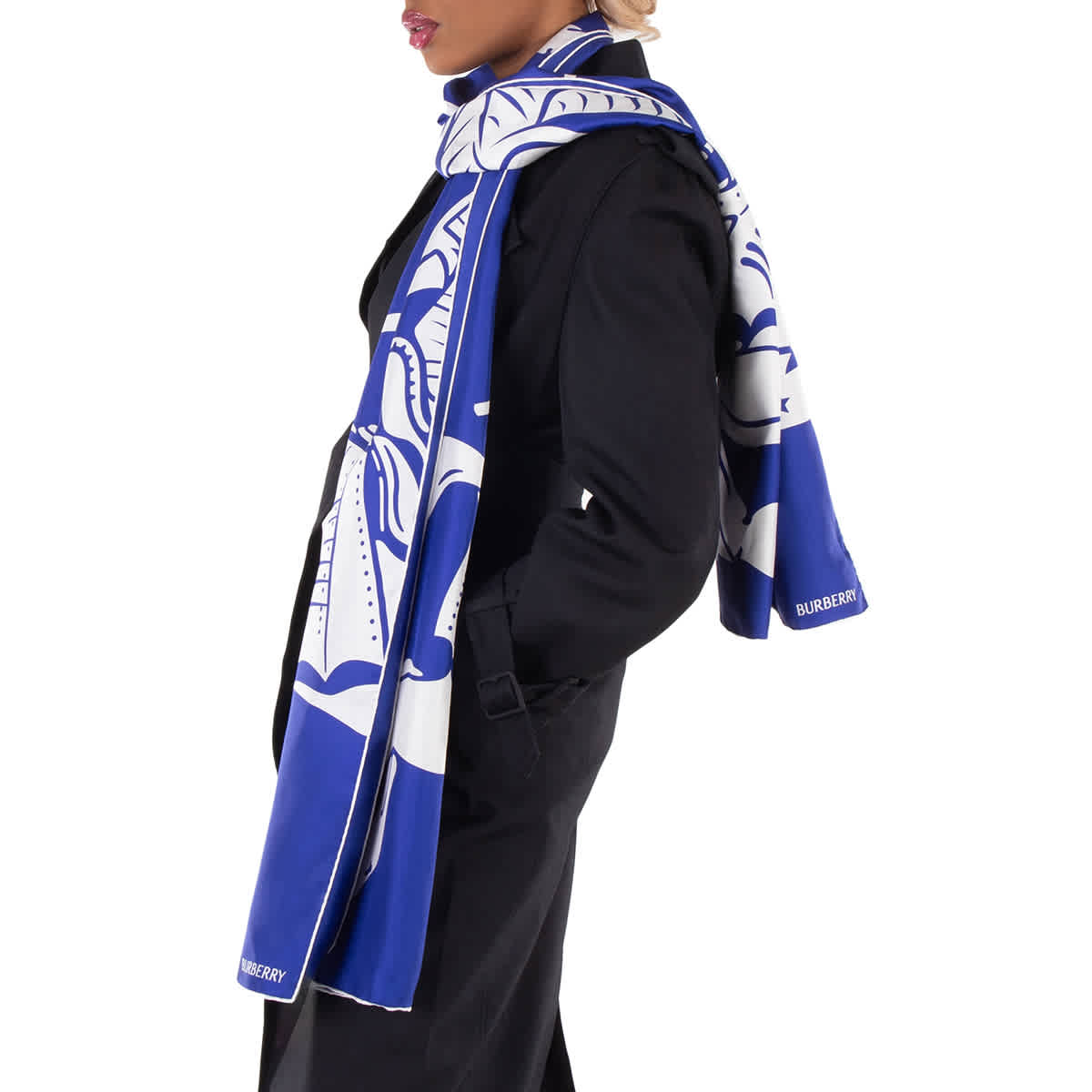Burberry Knight Emblem Silk Scarf