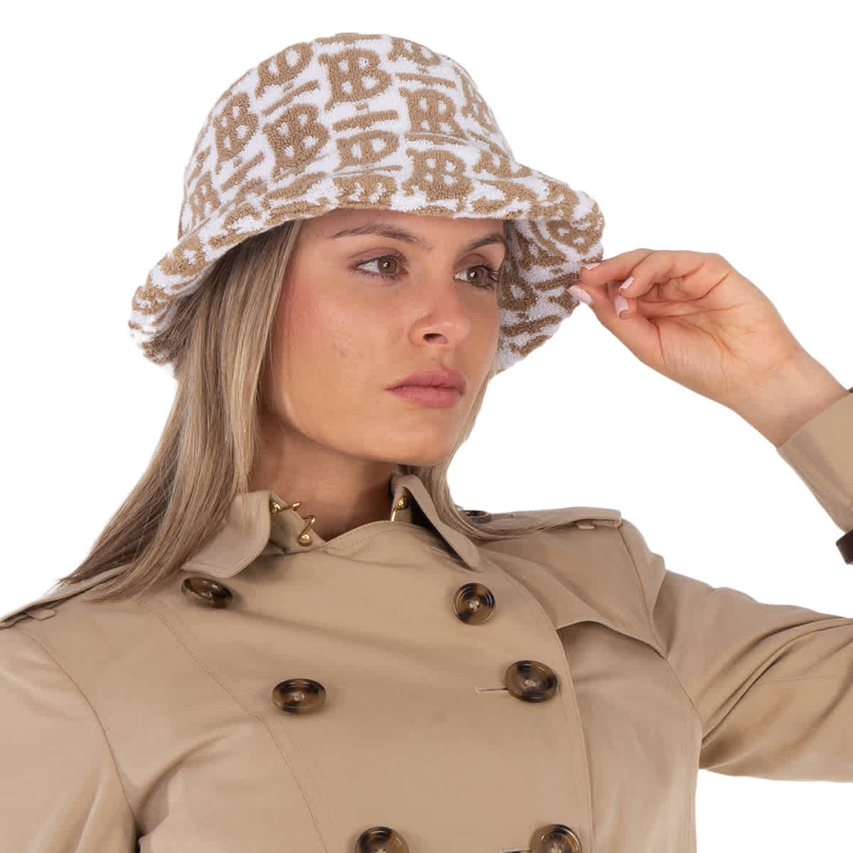 Burberry Monogram Jacquard Terry Bucket Hat