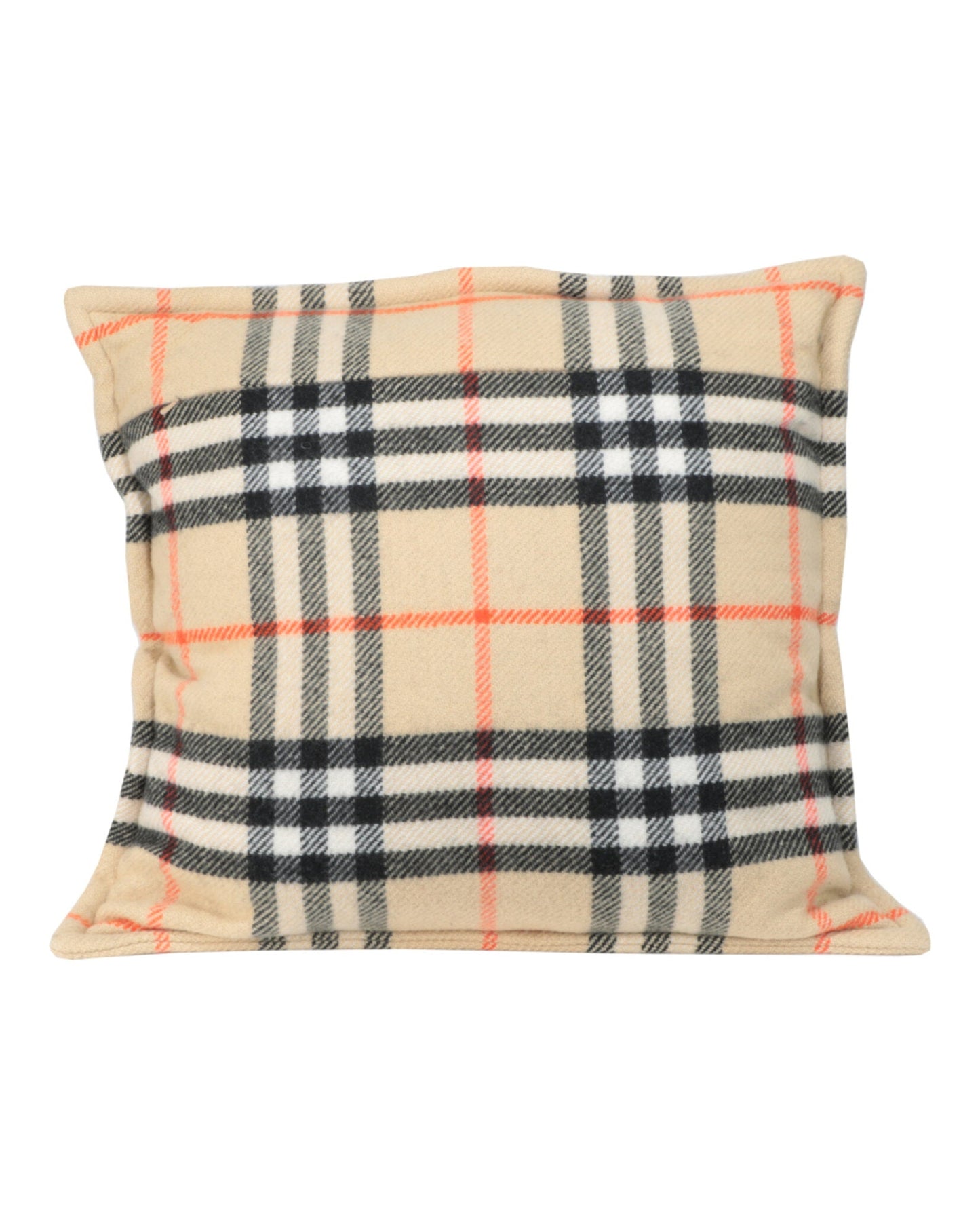 Large Vintage Check Throw Pillow