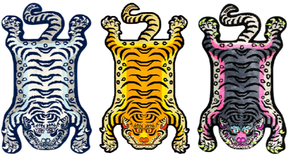 TIBETAN RAW EMOTIONS TIGER RUG
