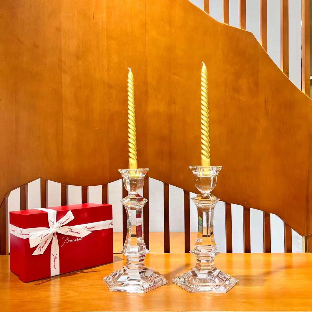 Baccarat Harcourt Fire of Passion Mini Crystal Candle Holder