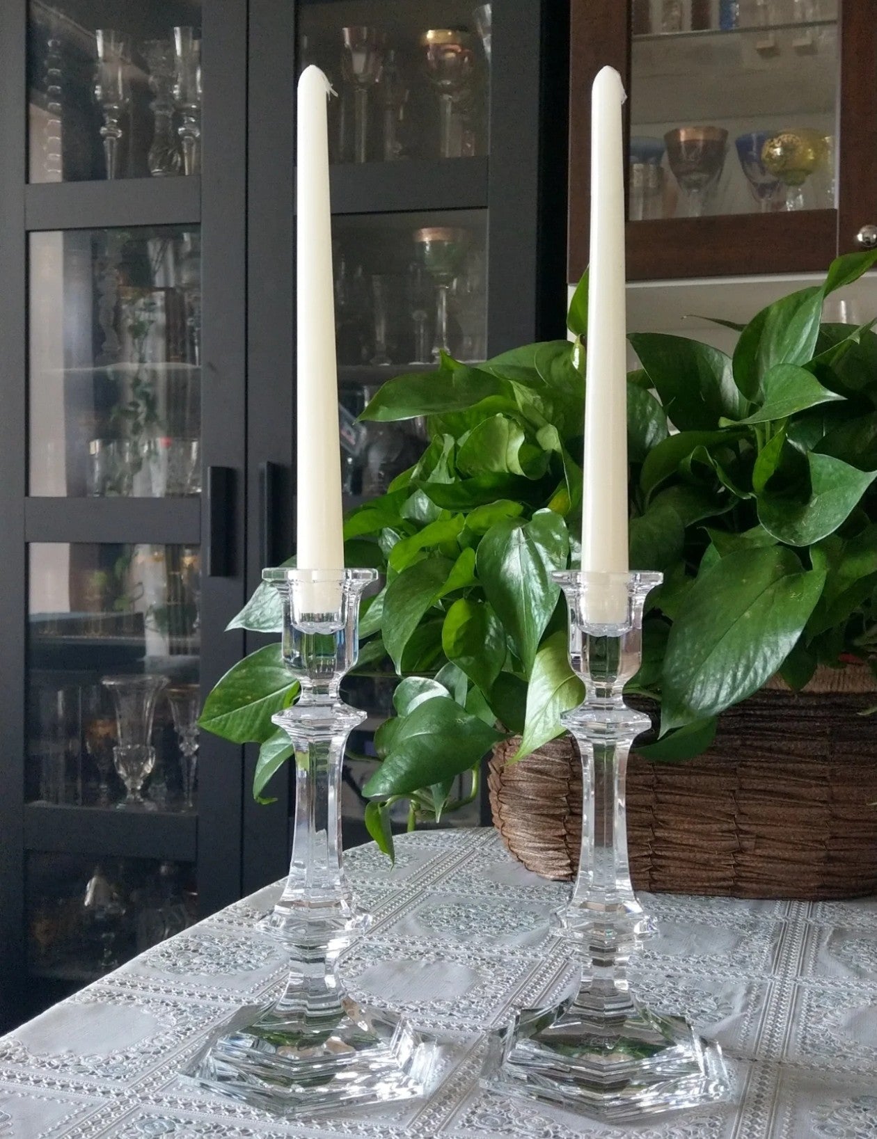 Baccarat Harcourt Fire of Passion Mini Crystal Candle Holder