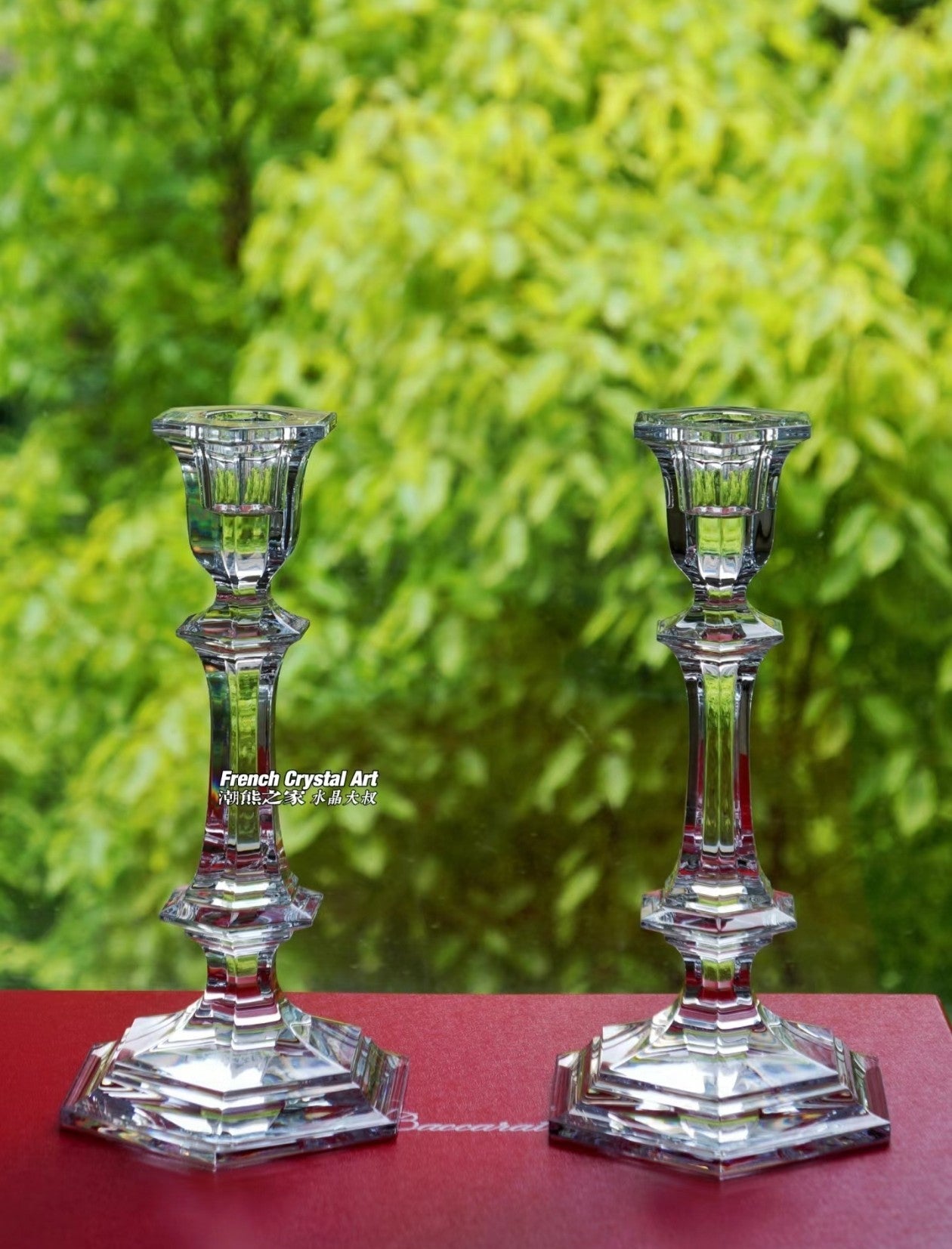 Baccarat Harcourt Fire of Passion Mini Crystal Candle Holder