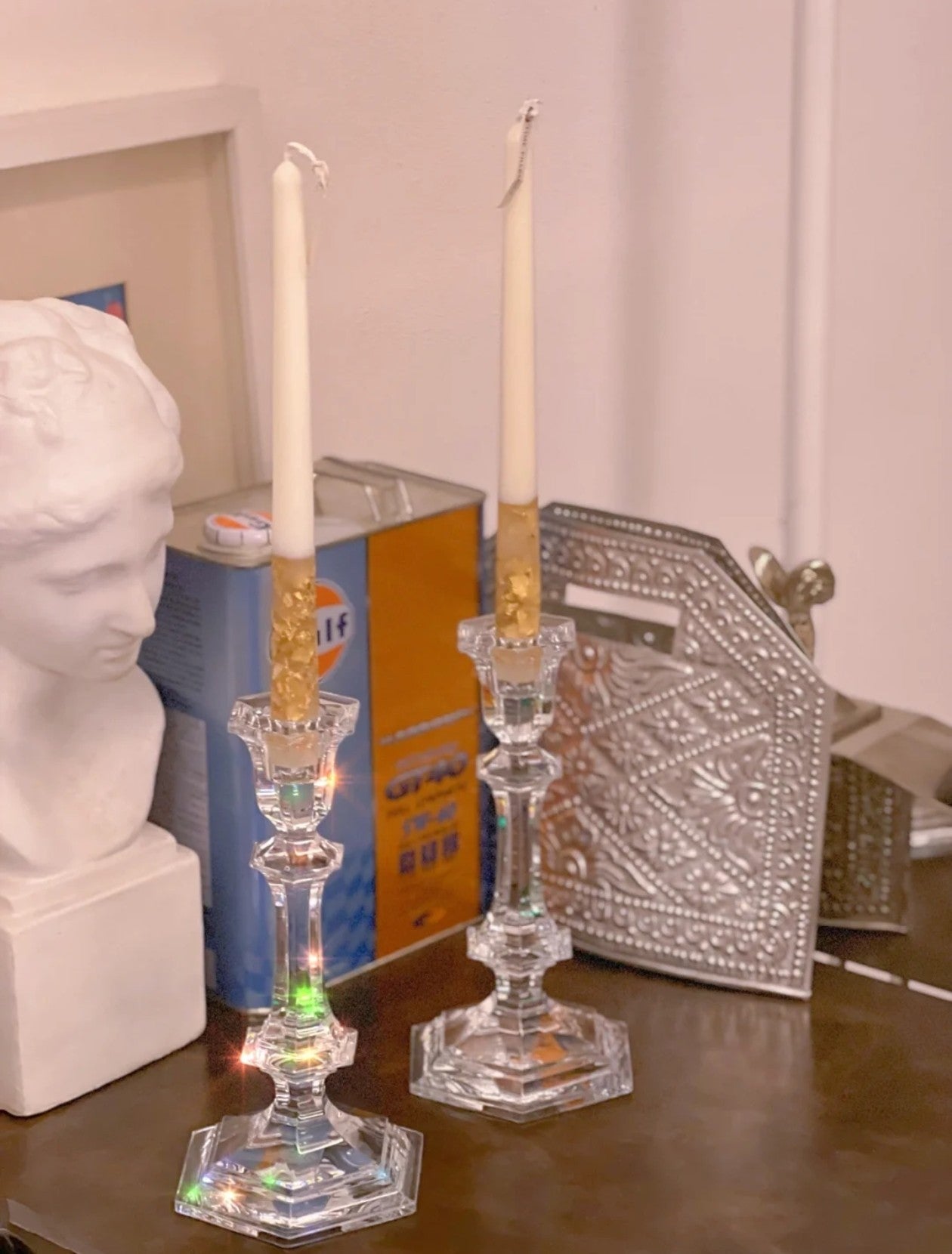 Baccarat Harcourt Fire of Passion Mini Crystal Candle Holder