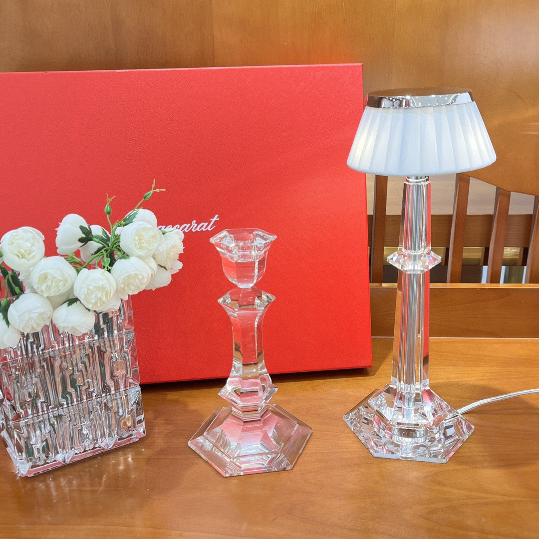Baccarat Harcourt Fire of Passion Mini Crystal Candle Holder