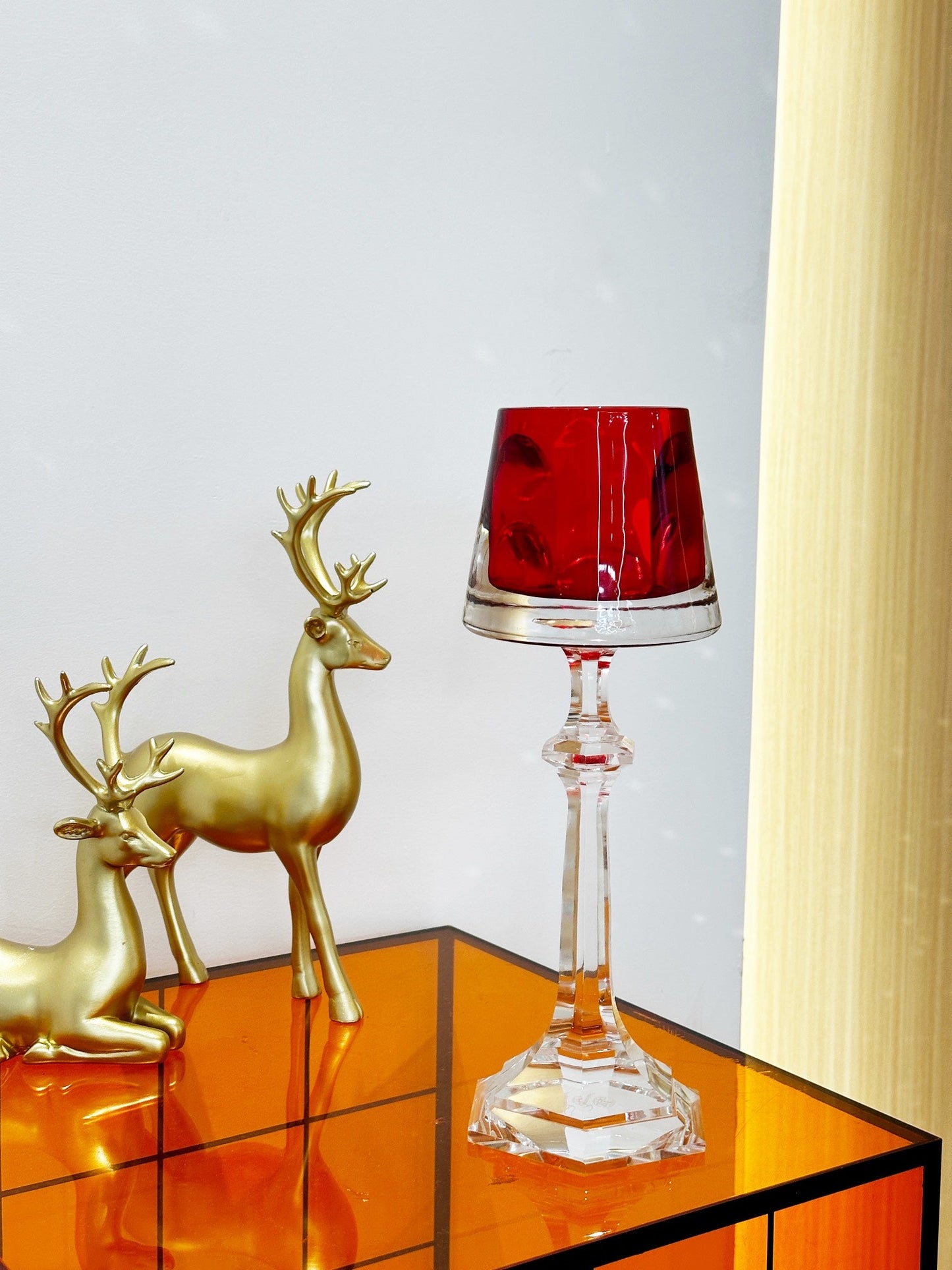 Baccarat Harcourt Fire of My Heart Crystal Candle Holder