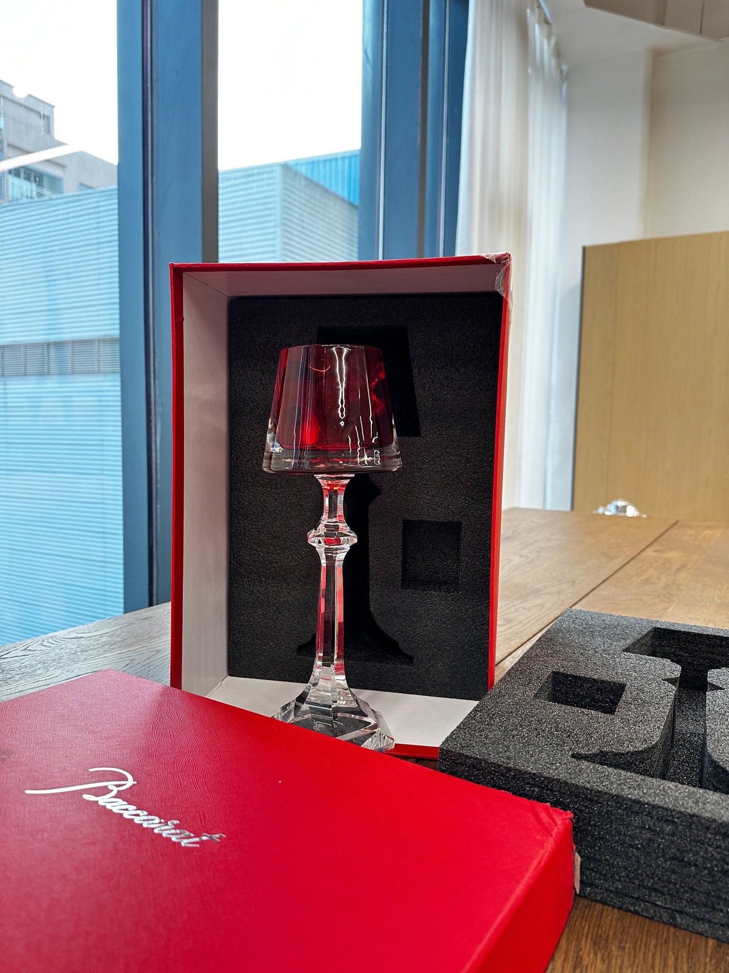 Baccarat Harcourt Fire of My Heart Crystal Candle Holder