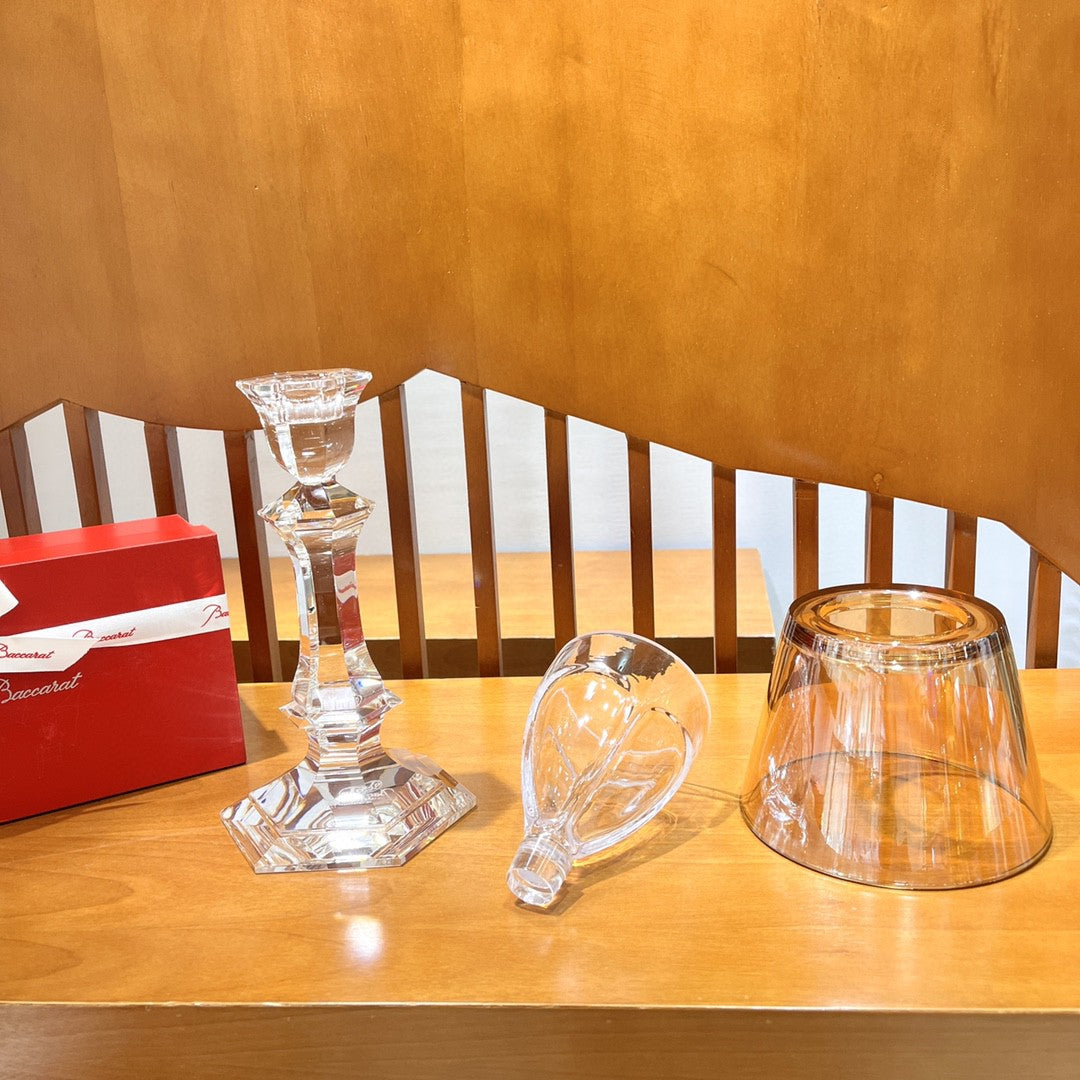 Baccarat Harcourt Fire of Passion Mini Crystal Candle Holder