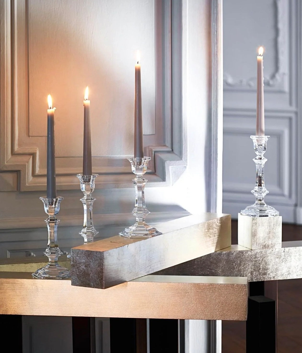 Baccarat Harcourt Fire of Passion Mini Crystal Candle Holder