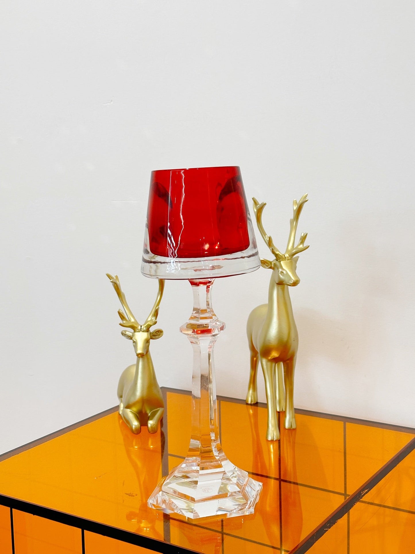 Baccarat Harcourt Fire of My Heart Crystal Candle Holder