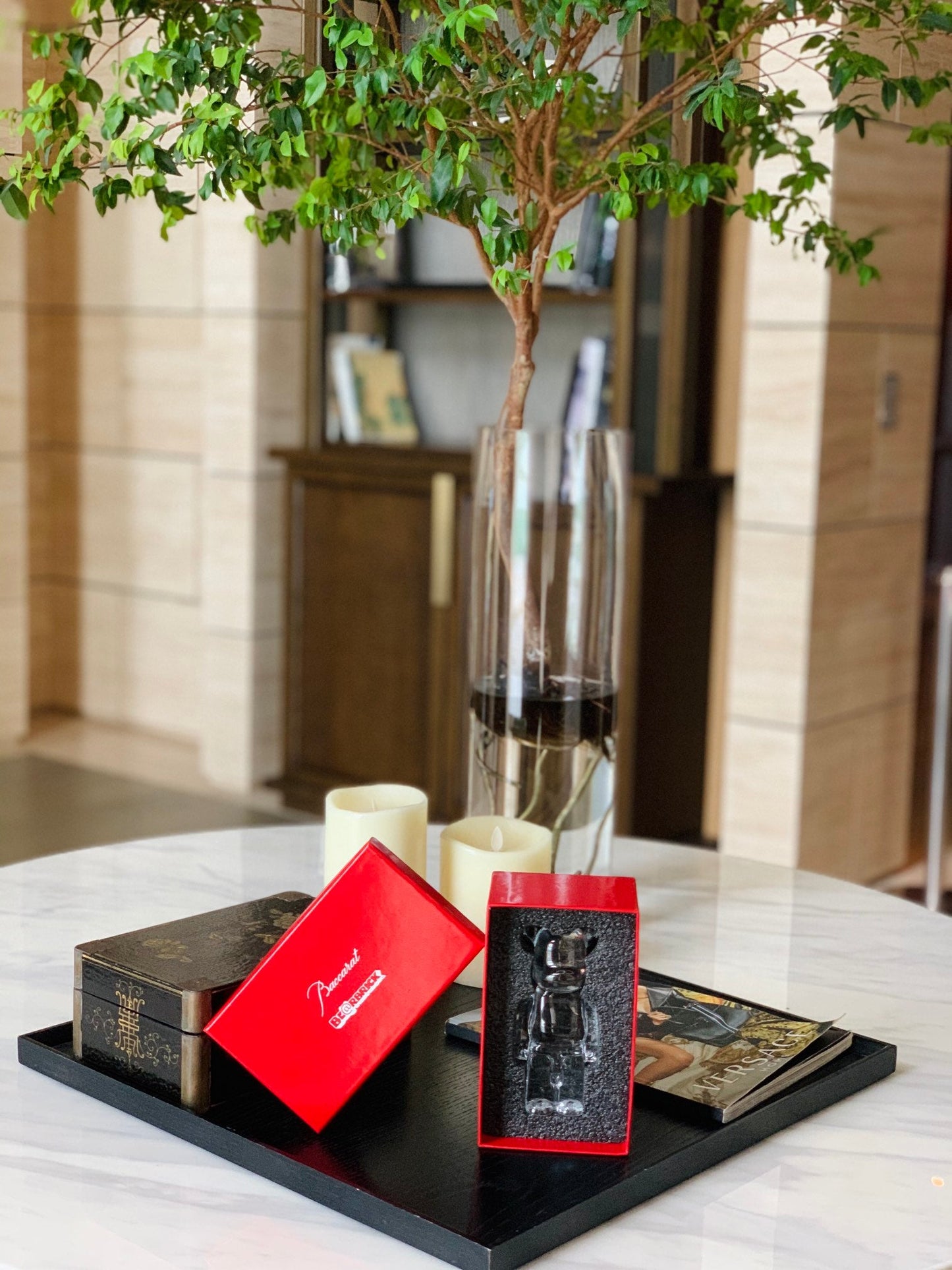 Bearbrick x Baccarat Paris Limited Edition 200% Black Bear