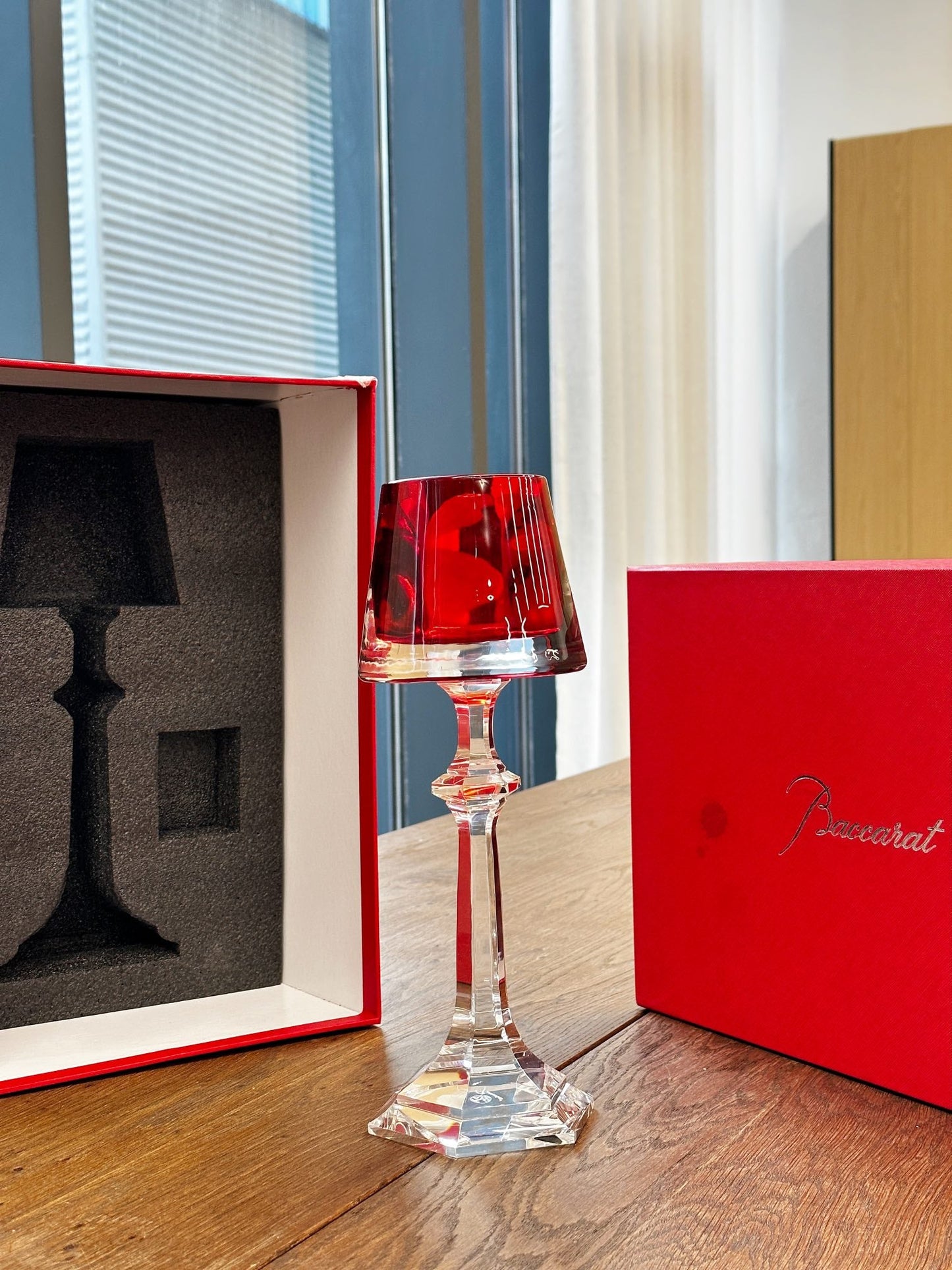Baccarat Harcourt Fire of My Heart Crystal Candle Holder