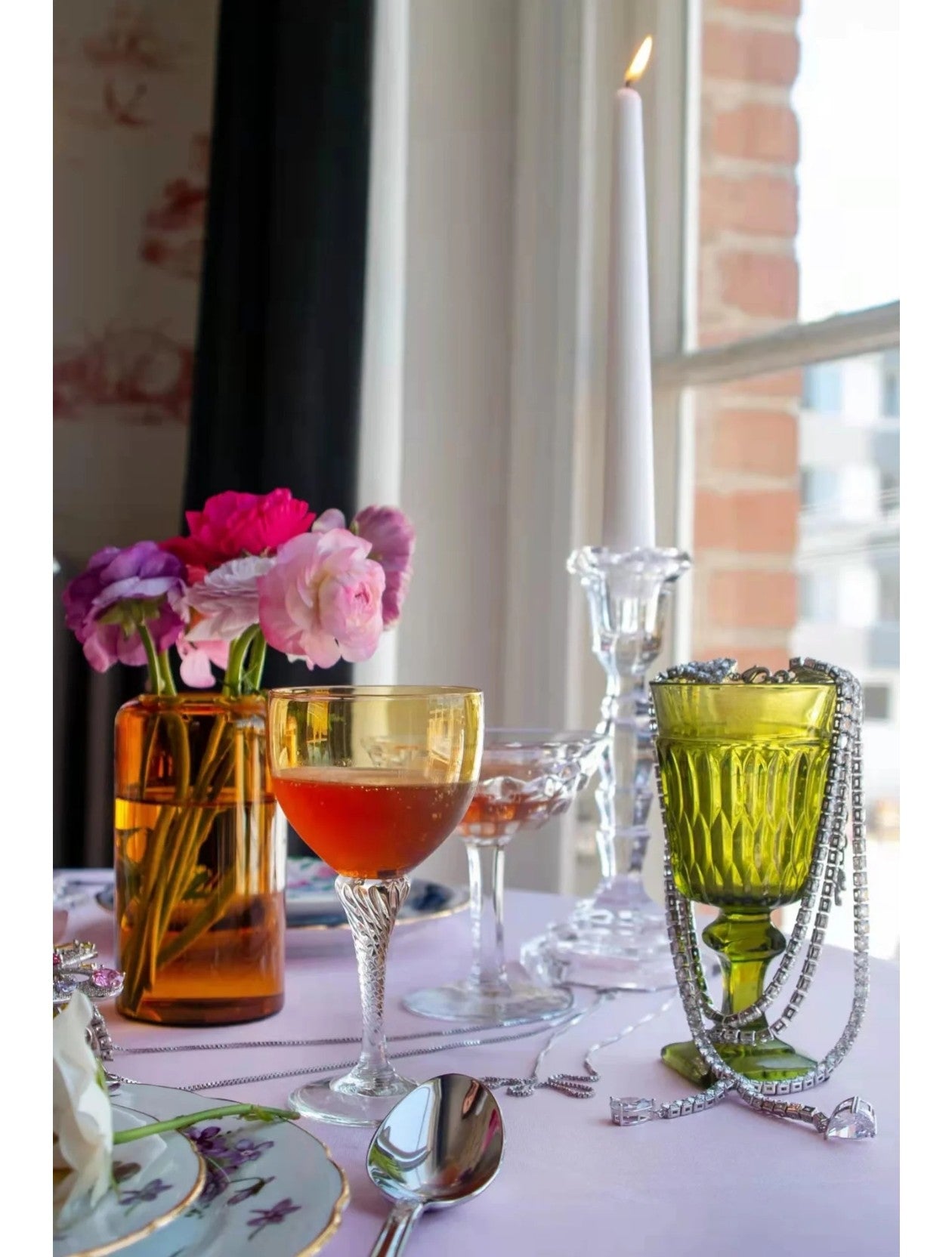 Baccarat Harcourt Fire of Passion Mini Crystal Candle Holder