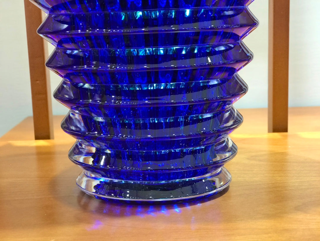 Baccarat EYE Series Cobalt Blue Crystal Vase