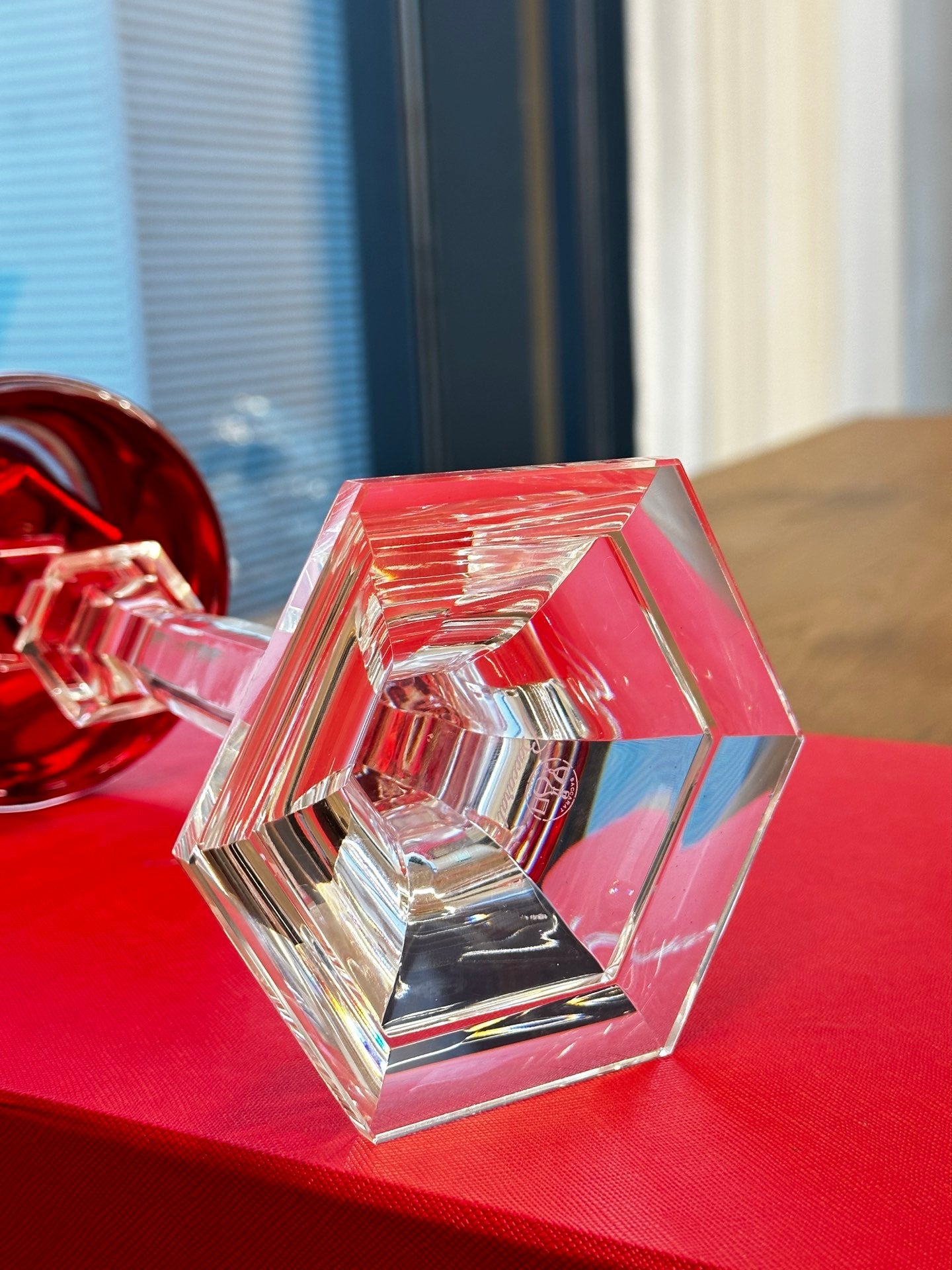 Baccarat Harcourt Fire of My Heart Crystal Candle Holder
