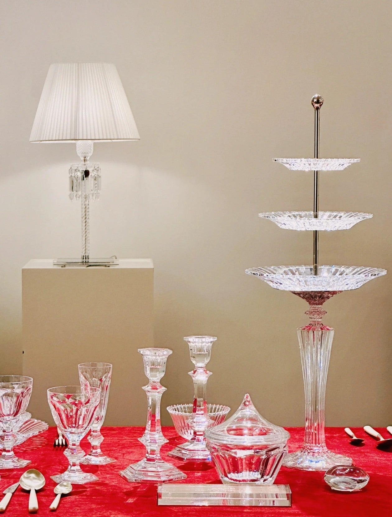 Baccarat Harcourt Fire of Passion Mini Crystal Candle Holder