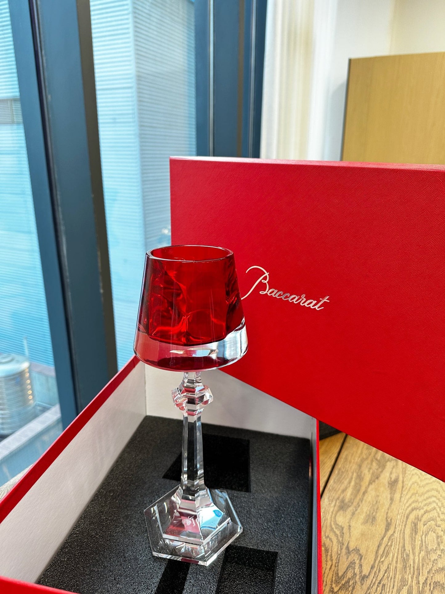 Baccarat Harcourt Fire of My Heart Crystal Candle Holder