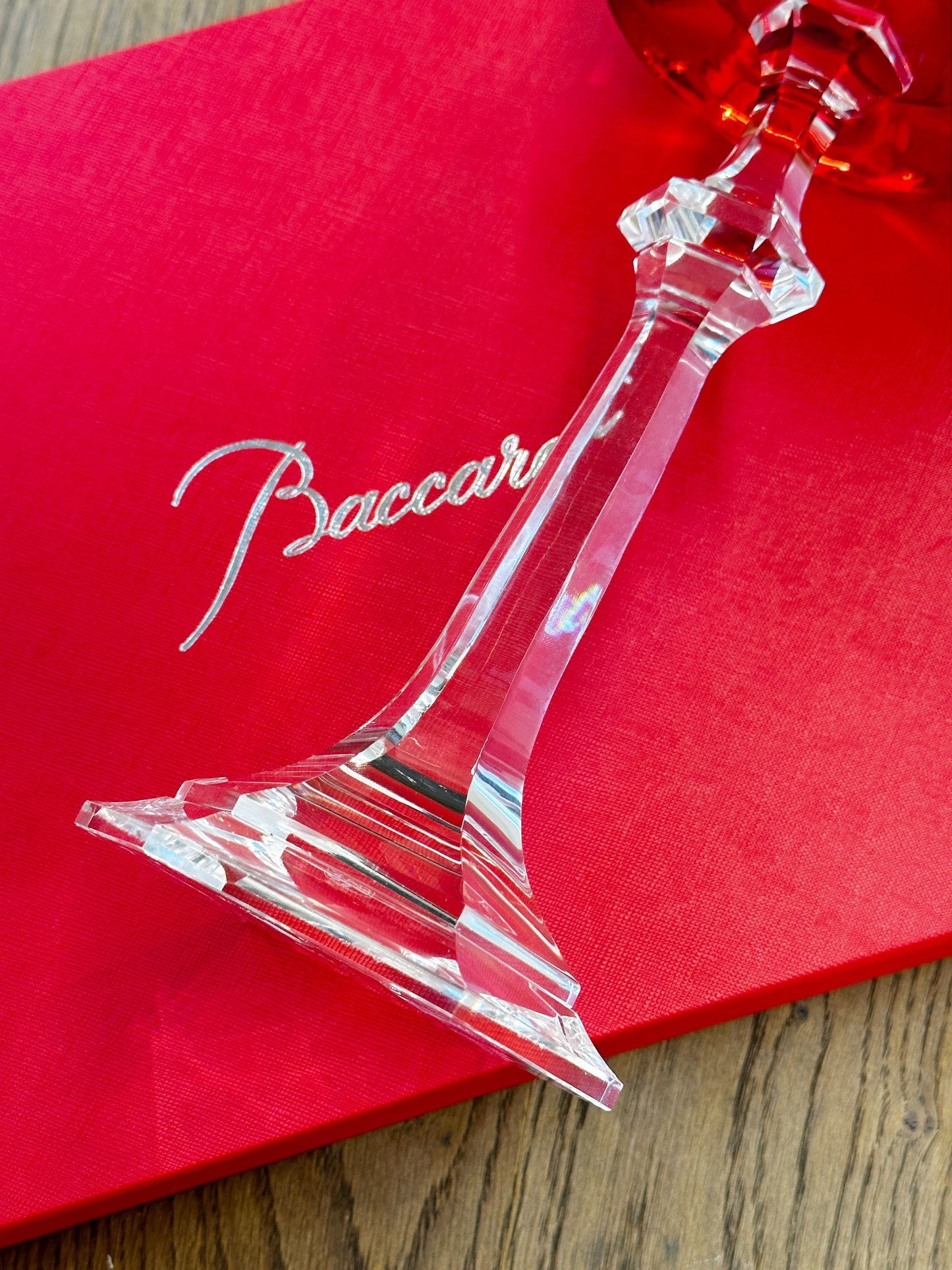 Baccarat Harcourt Fire of My Heart Crystal Candle Holder