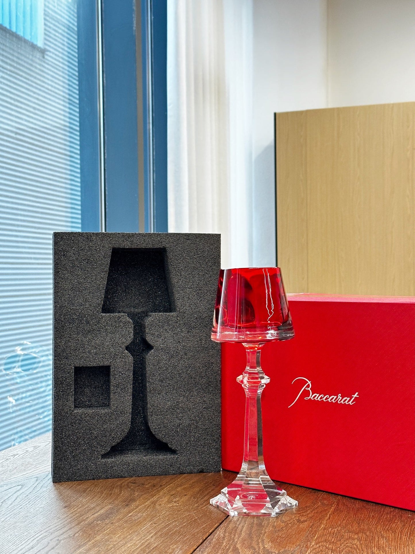 Baccarat Harcourt Fire of My Heart Crystal Candle Holder