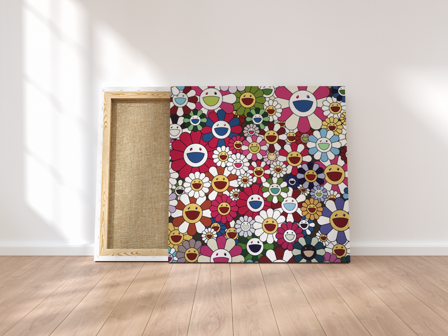 WHITE MURAKAMI CANVAS PRINT