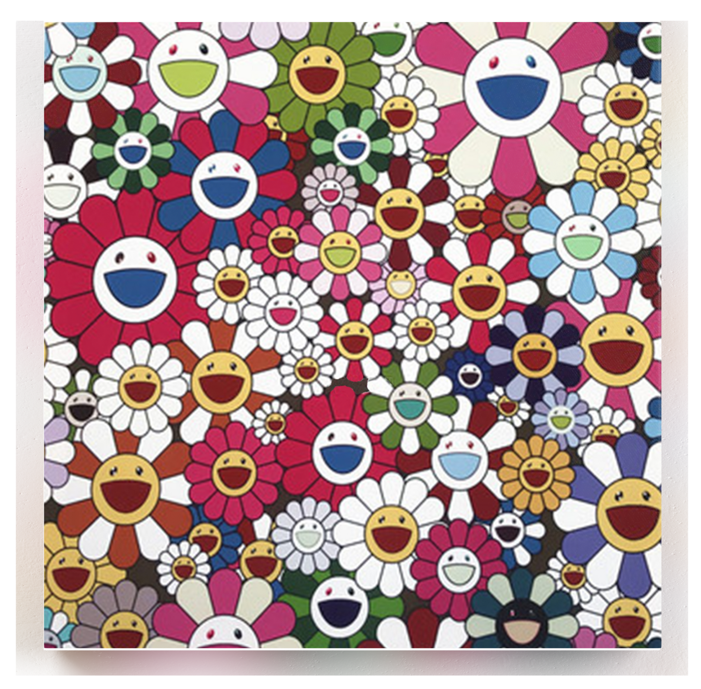 WHITE MURAKAMI CANVAS PRINT