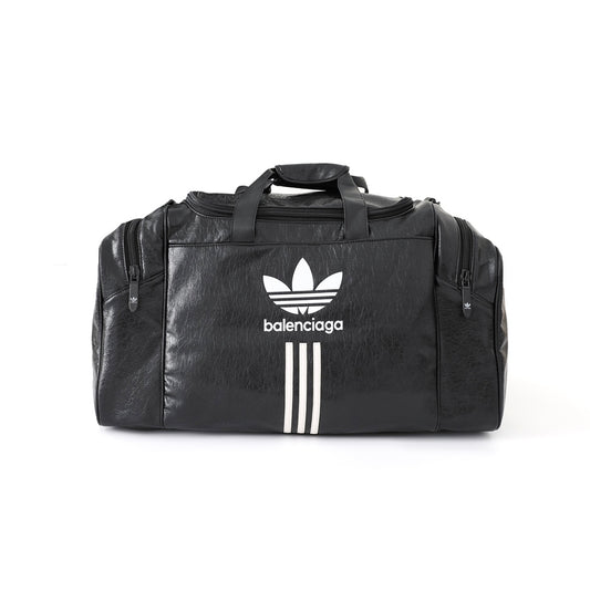 Vintage Genuine Leather Travel Duffle Bag – Large Bucket Gym Tote with Shoulder Strap