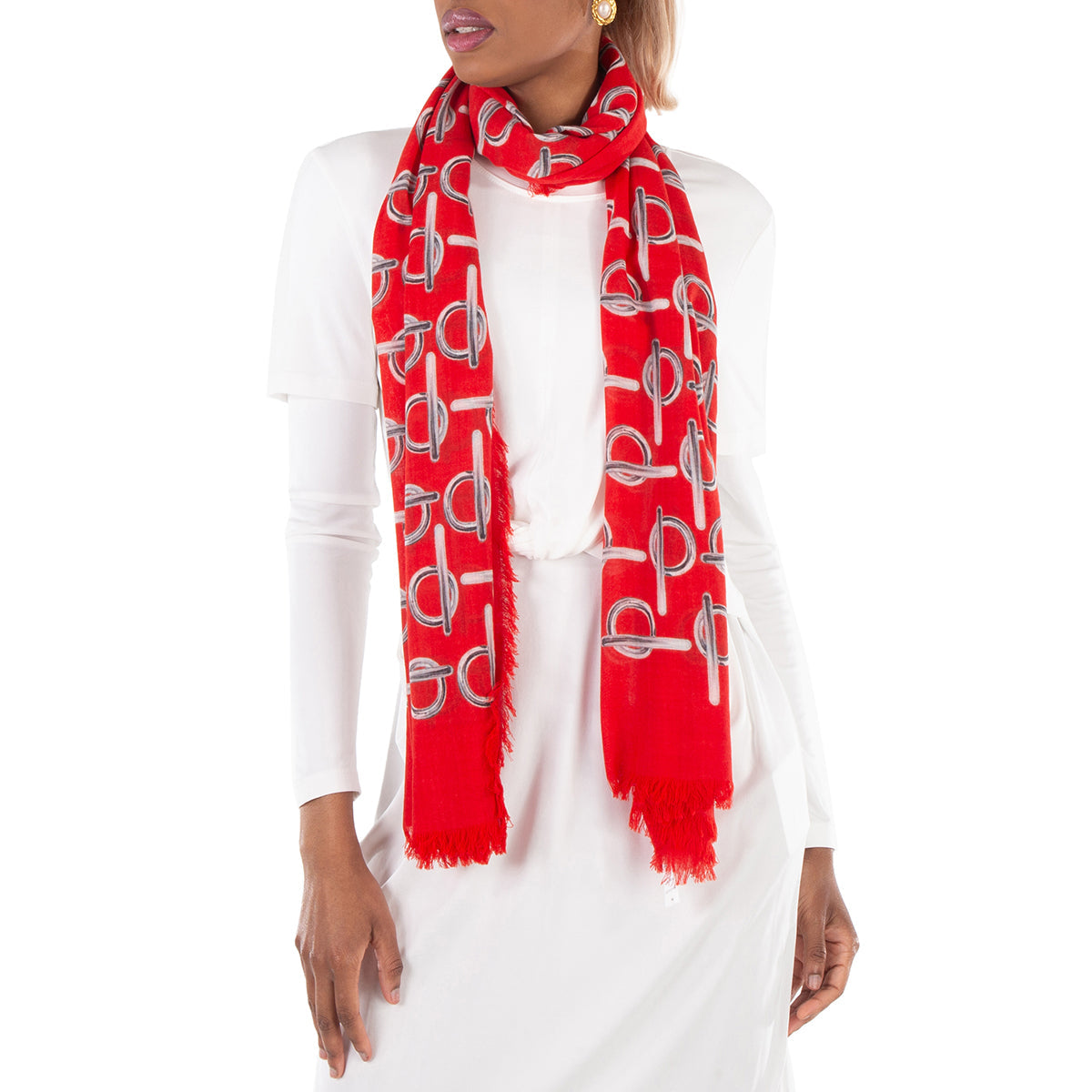 Burberry B-Print Wool Scarf